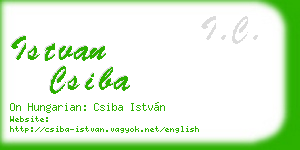 istvan csiba business card